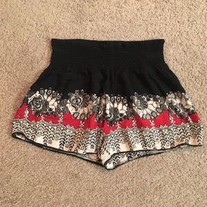High waisted flowy shorts